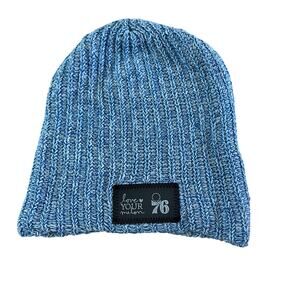 Love Your Melon Blue Knit 76ers Beanie Hat